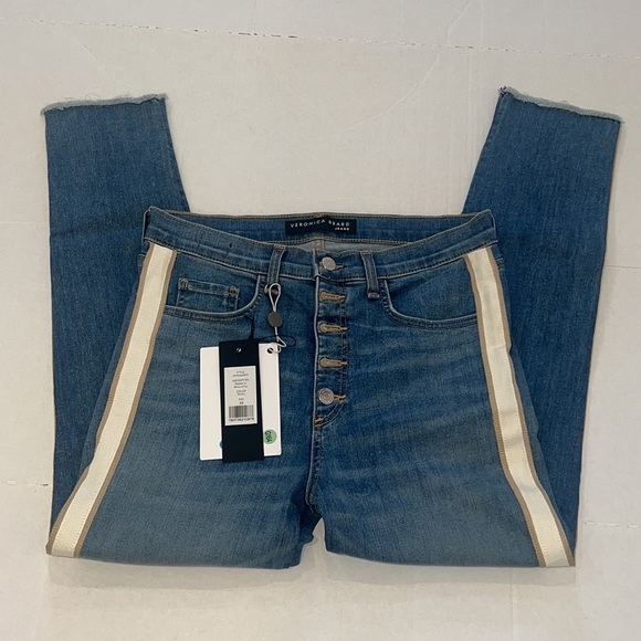 VERONICA Beard Blue Debbie 10” skinny with Tux in Grotto size 29 - Picture 5 of 16